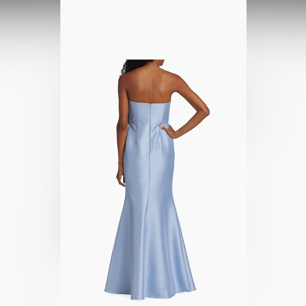 Badgley Mischka Strapless Light Blue Dress - Picture 3 of 9